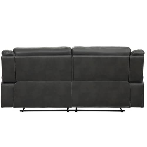 Luxurious Leather 2 Seater Recliner Sofa In Grey