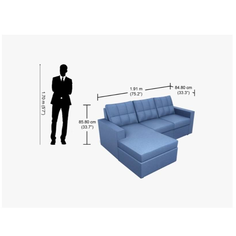 Yolo 3 Seater L- Shape Sofa with Interchangeable Chaise