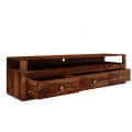 Sheesham Wood TV Cabinet Unit With Drawers and Shelf Storage - rear_view