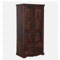 Lisa Sheesham Wood 2 Door Wardrobe In Provincial Teak Finish - rear_view