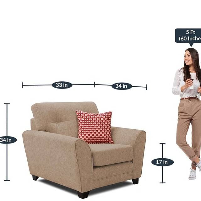 Wooden 6 seater Fabric Sofa Set (3+2+1)