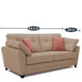 Wooden 6 seater Fabric Sofa Set (3+2+1) - rear_view