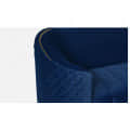 Yolo Velvet LHS Sectional Sofa in Royal Blue Colour - rear_view