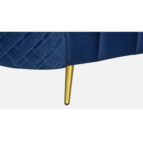 Yolo Velvet LHS Sectional Sofa in Royal Blue Colour