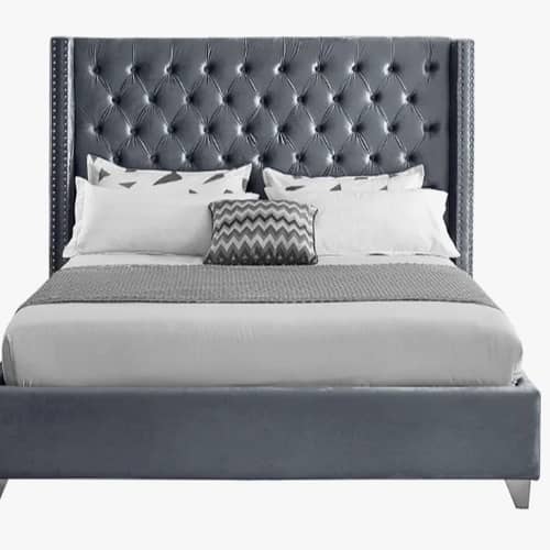 Modern | Contemporary Velvet Upholstered Bed