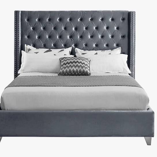 Modern | Contemporary Velvet Upholstered Bed
