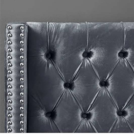 Modern | Contemporary Velvet Upholstered Bed