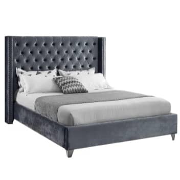 Modern | Contemporary Velvet Upholstered Bed