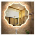 Round Bathroom Mirror with 3 Colors Lights, LED Mirror for Wall Mirror (48*48 inch) - photo