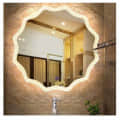 Round Bathroom Mirror with 3 Colors Lights, LED Mirror for Wall Mirror (48*48 inch) - front_view