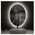 Oval Bathroom Mirror with 3 Colors Lights, LED Mirror for Wall Mirror (18*48 inch) - photo