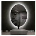 Oval Bathroom Mirror with 3 Colors Lights, LED Mirror for Wall Mirror (18*48 inch) - left_view