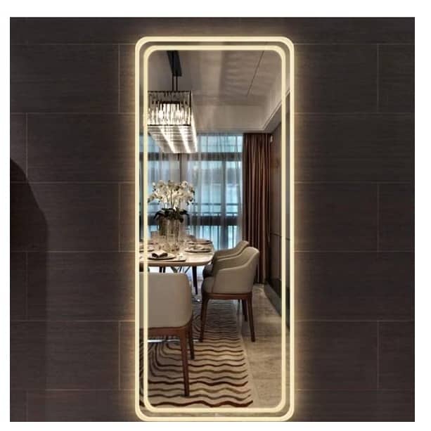 Square Bathroom Mirror with 3 Colors Lights, LED Mirror for Wall Mirror (20*48 inch)