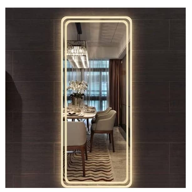 Square Bathroom Mirror with 3 Colors Lights, LED Mirror for Wall Mirror (20*48 inch)