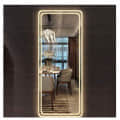 Square Bathroom Mirror with 3 Colors Lights, LED Mirror for Wall Mirror (20*48 inch) - top_view