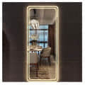 Square Bathroom Mirror with 3 Colors Lights, LED Mirror for Wall Mirror (20*48 inch) - rear_view