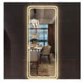 Square Bathroom Mirror with 3 Colors Lights, LED Mirror for Wall Mirror (20*48 inch) - left_view