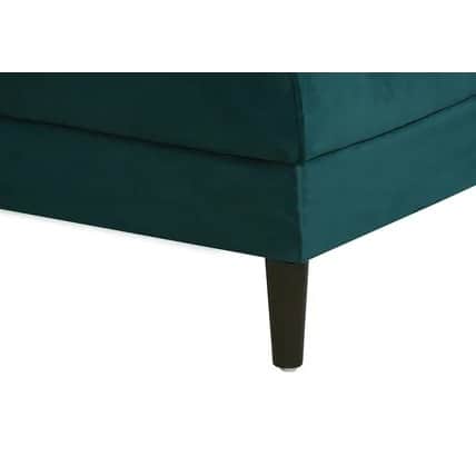 Hugo Velvet LHS Sectional Sofa In Teal Blue Colour - rear_view