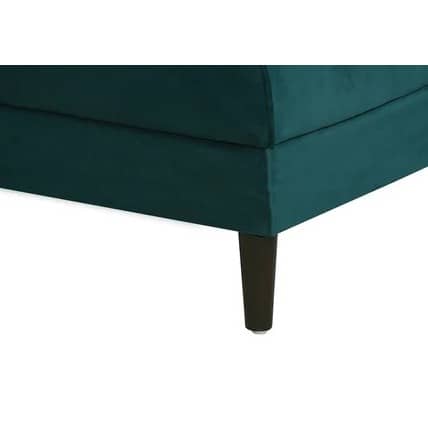Hugo Velvet LHS Sectional Sofa In Teal Blue Colour