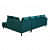 Hugo Velvet LHS Sectional Sofa In Teal Blue Colour - left_view