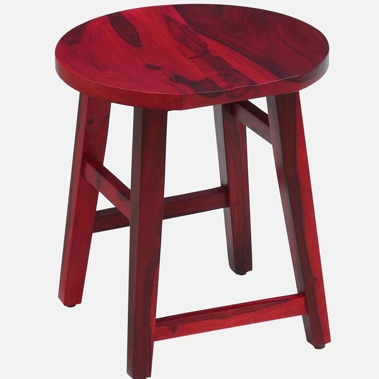 Red best sale wooden stool