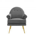 Swanson Accent Chair Color in Grey - front_view