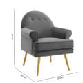 Swanson Accent Chair Color in Grey - right_view