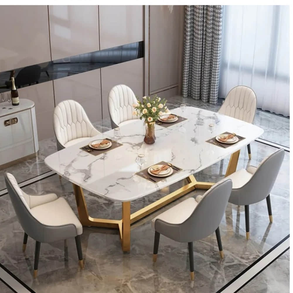 Sorcery Metal dining table (8 seater) - photo