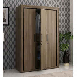 Leonardo 3 Door Wardrobe with Exotic Finish - photo