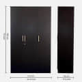 Derby 3 Door Wardrobe In Wenge Finish - left_view