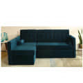 Fujairah Pull Out Sofa Cum Bed In Teal Blue Color - photo