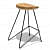 Claude Oval Mango wood Café Stool - top_view