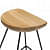 Claude Oval Mango wood Café Stool - rear_view