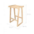Munch Mango Wood Bar Stool - rear_view