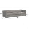Nara 3 Seater Sofa In Grey - rear_view