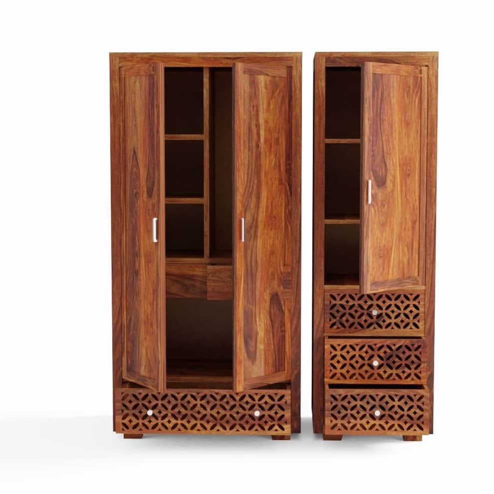 Roncrey 3 Door Multi Utility Wardrobe - rear_view