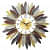 Golden Sunflower Metal Wall  Clock - photo