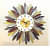 Golden Sunflower Metal Wall  Clock - front_view
