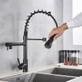 Vermeer Sink Mixer with Connecting Hoses In Spring Style - top_view