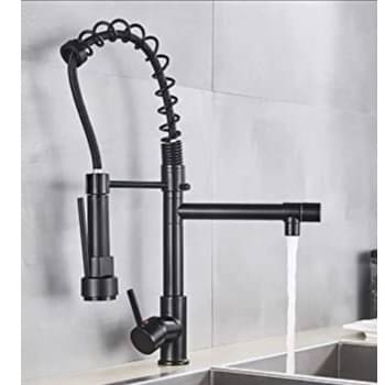 Vermeer Sink Mixer with Connecting Hoses In Spring Style