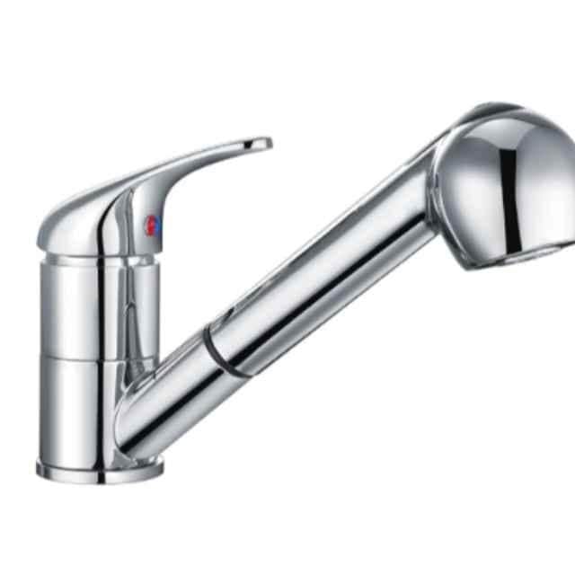 Vinci Brass Single Lever Sink Mixer - rear_view