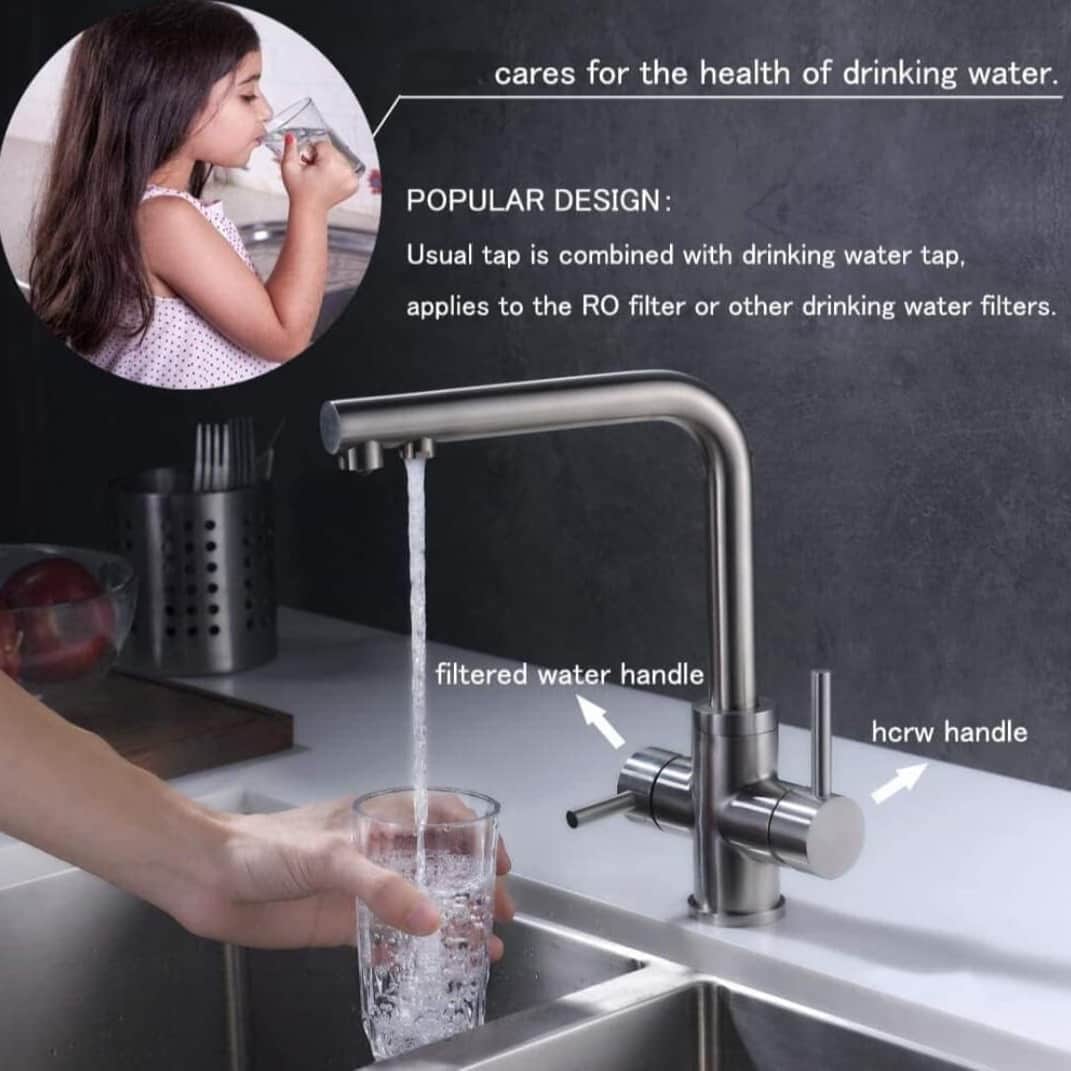 Vermeer Countertop Mounted Kitchen 3 in 1 Sink Mixer - right_view
