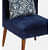 Ebony Velvet Slipper Chair In Blue Colour - front_view