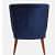 Ebony Velvet Slipper Chair In Blue Colour - rear_view
