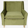 Royal Alma Lounge Chair In Olive Green Color - front_view