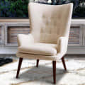 Chelsea Fabric Lounge Chair in Beige Color - photo