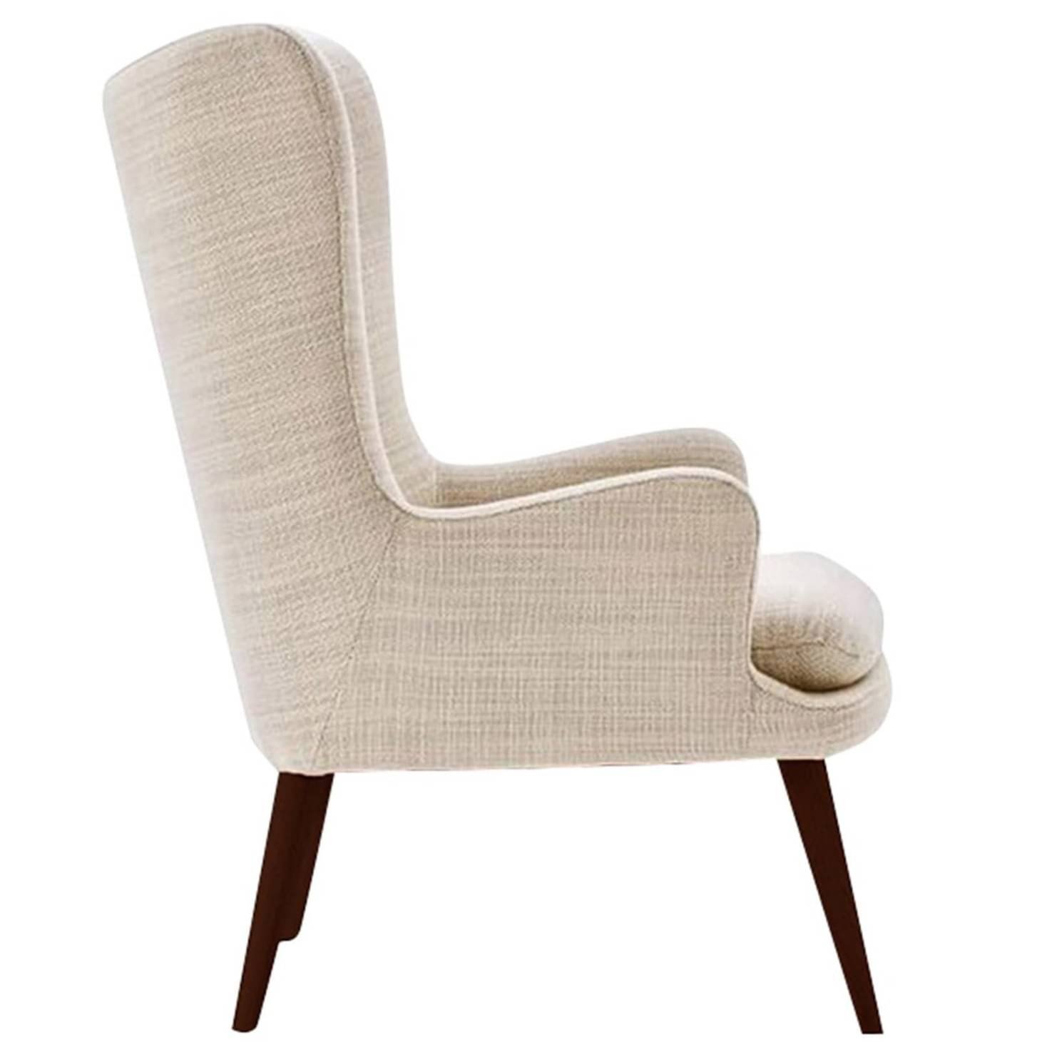 Chelsea Fabric Lounge Chair in Beige Color