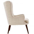 Chelsea Fabric Lounge Chair in Beige Color - left_view