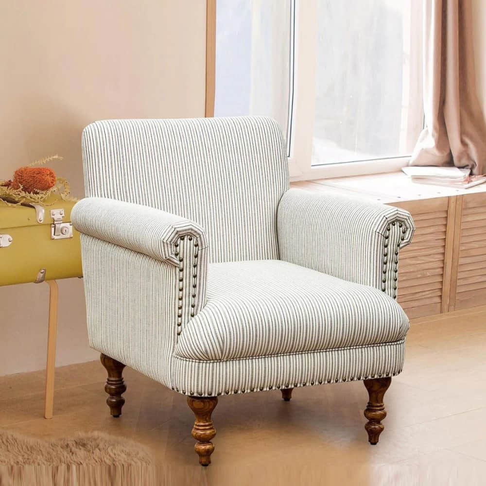 Otto York Fabric Lounge Chair in White Color - photo