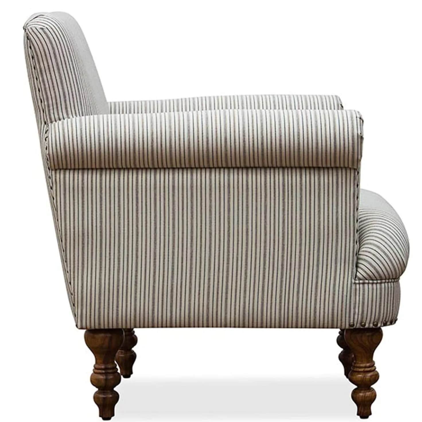 Otto York Fabric Lounge Chair in White Color - rear_view
